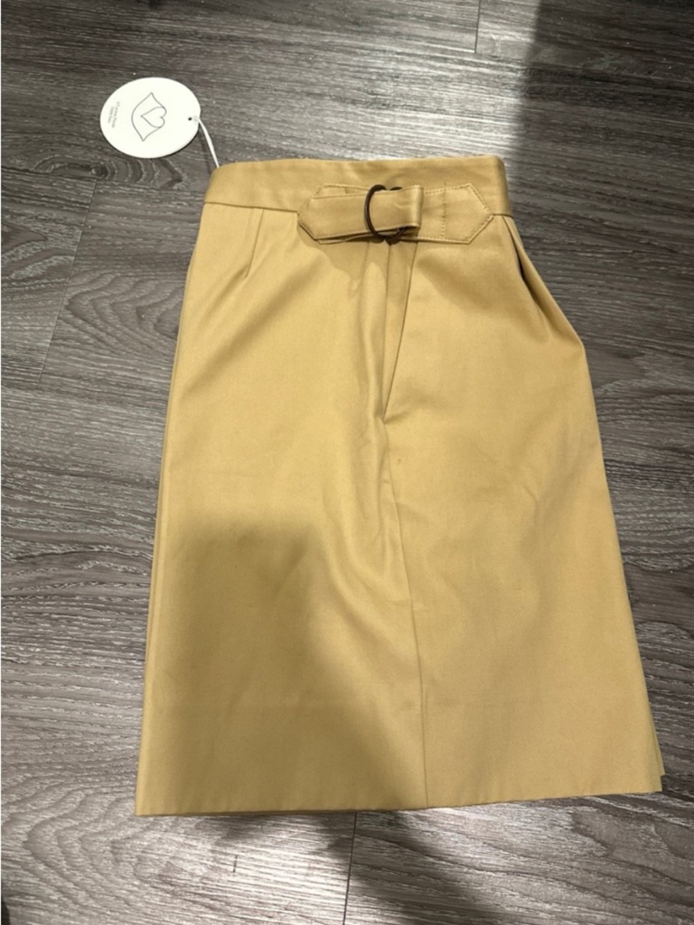 See By Chloe Camel Belted Pencil Skirt